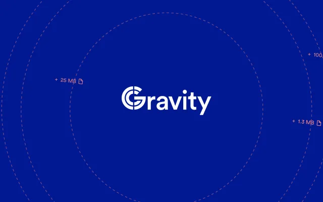 Gravity logo and backgound.